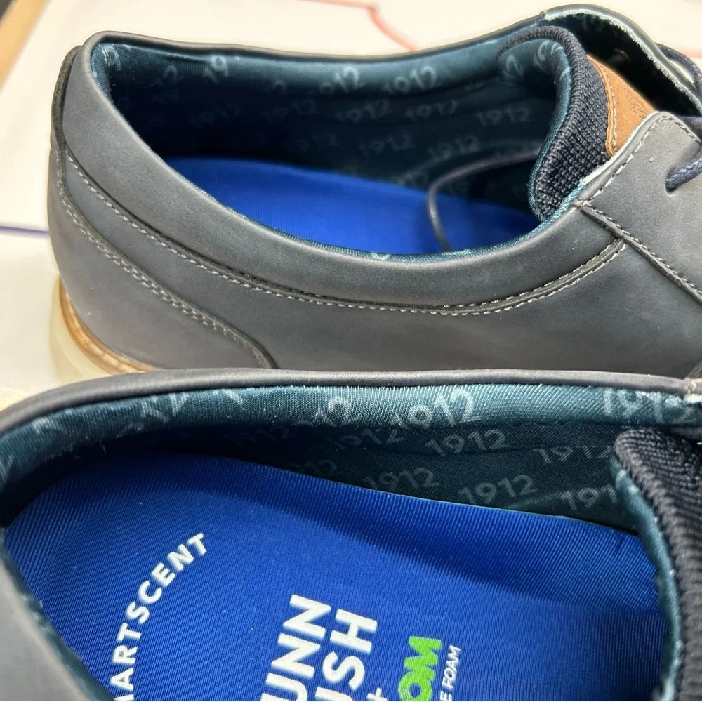 Nunn Bush Chase Knit Plain Toe Oxford‎ Mens Size 13 Dress Shoes Navy 85073-492